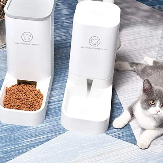 3.8L Large Capacity Pet Dog Cat Automatic Pet Feeder Water Dispenser Fountain for All Pets Drinking Water Food Feeding