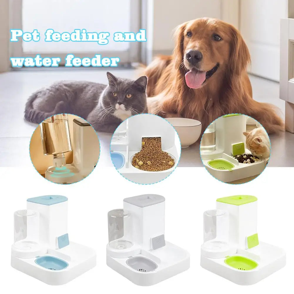 Pet Water Dispenser Large Capacity Dry Wet Separation Feeding Automatic Water Drinker Integration Water Dogs Grain Cats Fee Y9P8