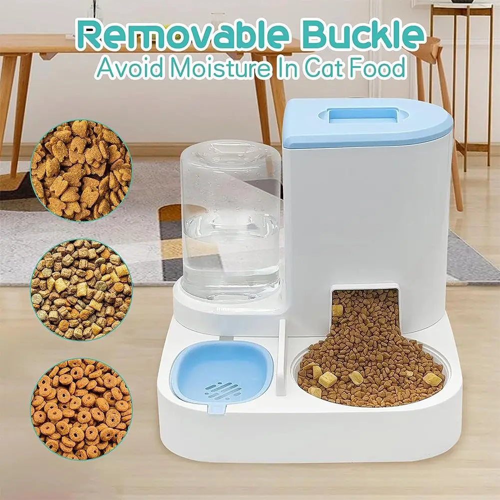 Pet Water Dispenser Large Capacity Dry Wet Separation Feeding Automatic Water Drinker Integration Water Dogs Grain Cats Fee Y9P8